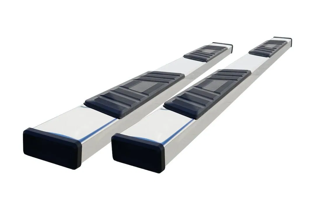 500-23307 – STEELCRAFT Running Board, 6 Inch Width Unlighted Textured Powder Coated Black Steel With Mounting Hardwar...